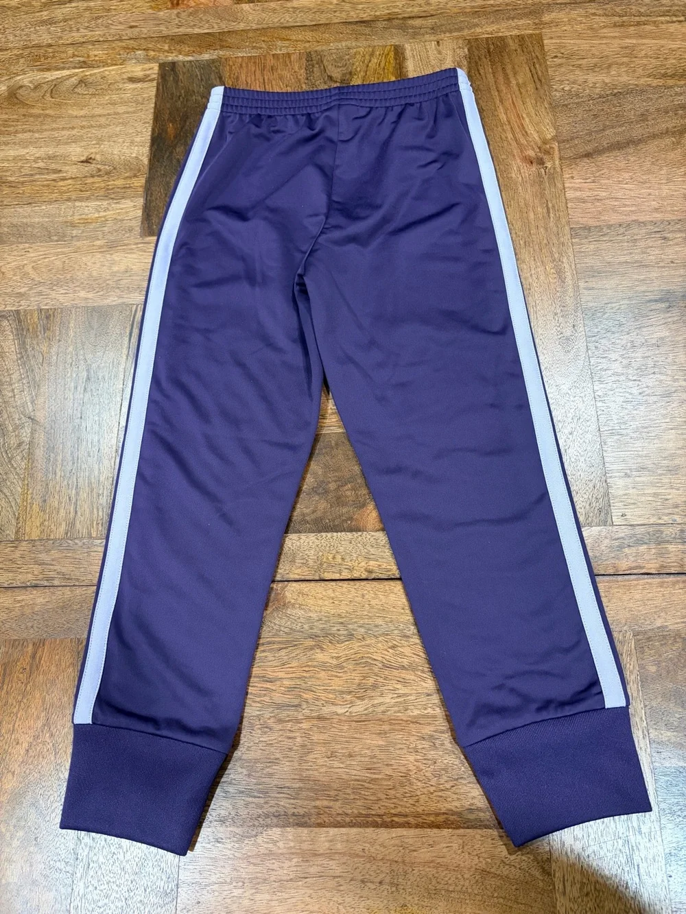 adidas Girls Track Jacket and Pants Suit Set Purple with Lavender Stripes Sz 6 S